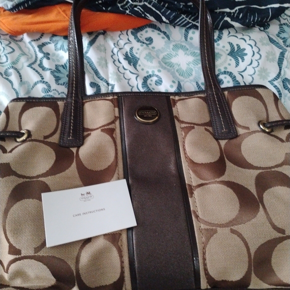 Coach Handbags - Coach Brown and Tan Tote Bag